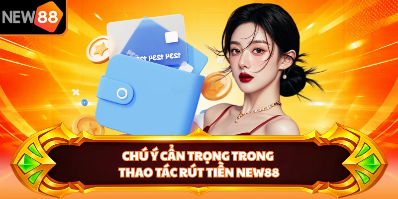 Chú ý cẩn trọng trong thao tác rút tiền NEW88